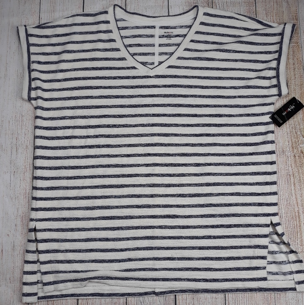 STYLE & Co‎  Striped  Sweatshirt Top
